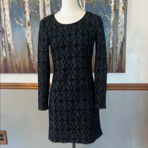 INC International Concepts Black Patterned Dress